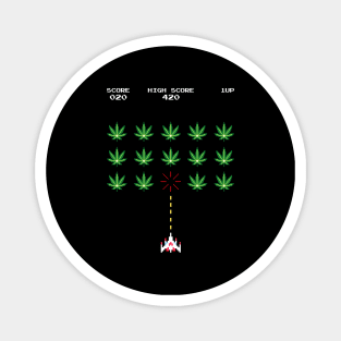 High Score Gamer/Stoner funny design Magnet